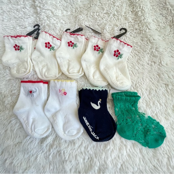 Janie And Jack Baby Girls Sock Bundle Wholesale Lot New Size 6-12m New - Picture 1 of 3